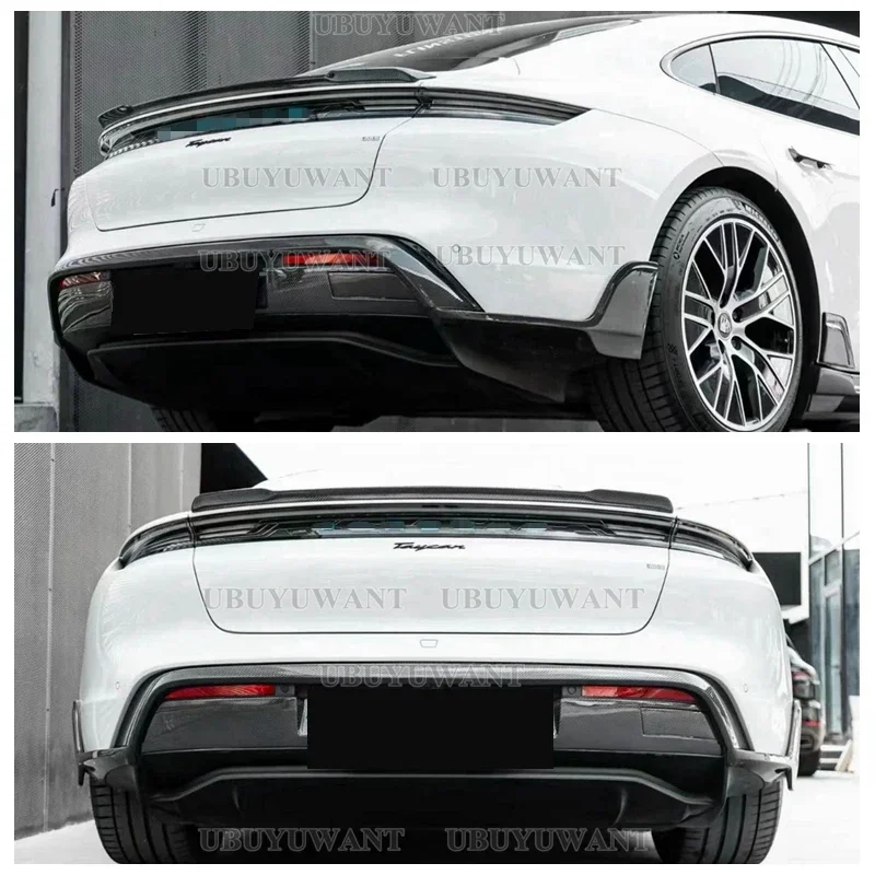 Автомобильный спойлер FD из настоящего углеродного волокна для заднего крыла багажника для Porsche Taycan / Turbo S 2019 2020 2021 2022 2023 Автомобильный спойлер FD из настоящего углеродного волокна для заднего крыла багажника для Porsche Taycan / Turbo S 2019 2020 2021 2022 2023