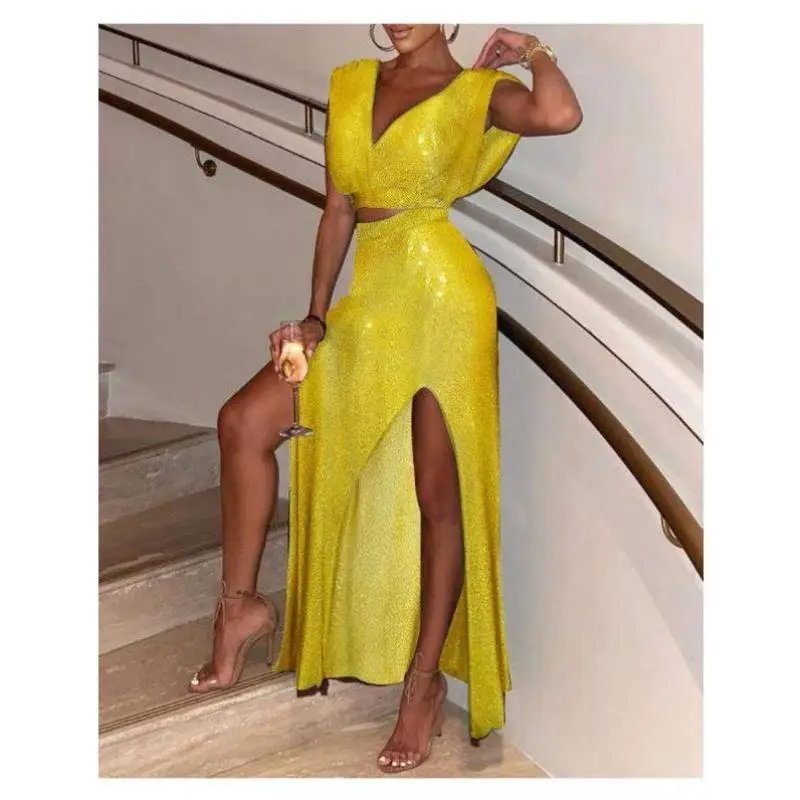 

Women's Long Skirt Sus Sle Casual Sportswear Set Autumn Season Seven-Quarter Sve Length No Brand Label