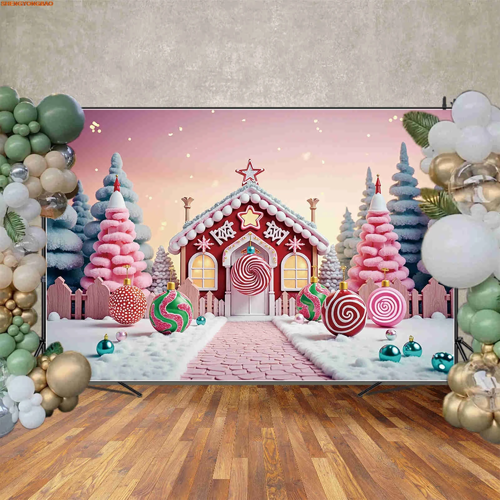 2024 Latar Belakang Natal Fotografi Ornamen Jendela Tahun Baru Photozone Latar Belakang Anak Foto Studio Photozone Alat Peraga