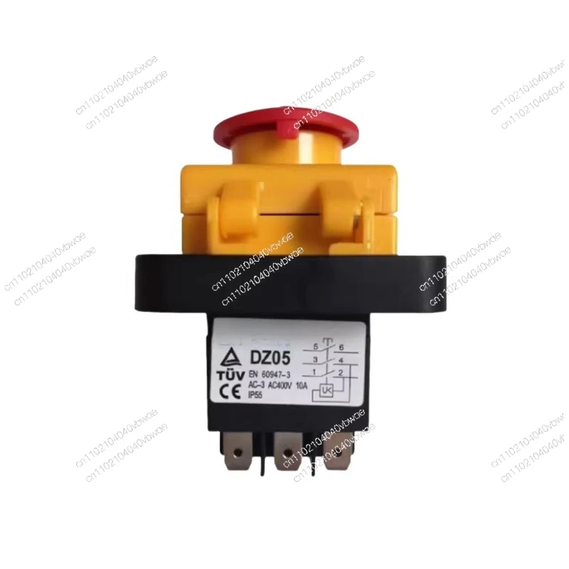 three-phase emergency stop switch DZ05 wooden machine workshop waterproof button 380V/6/7 foot electromagnetic switch KJD18
