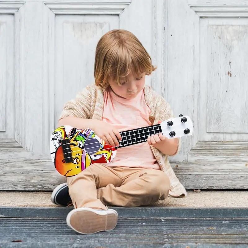 Kids Ukulele Guitar 4 Strings Mini Guitar Keep Tones Anti-Impact Kids Ukulele Beginner For Toddler Kids Boys Girls Early