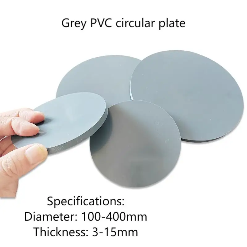 Gray PVC Circular Board, PVC Rigid Board, PVC Plastic Circular Board, PVC Gray Board Circular Gasket 3 4 5 6 8 10 12mm