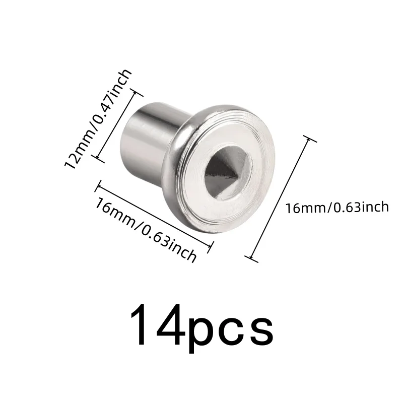 14 pcs 12mm Dowel Center Pins, Precision Center Point and Compact Portable, ideal for Cabinet Drilling Guide
