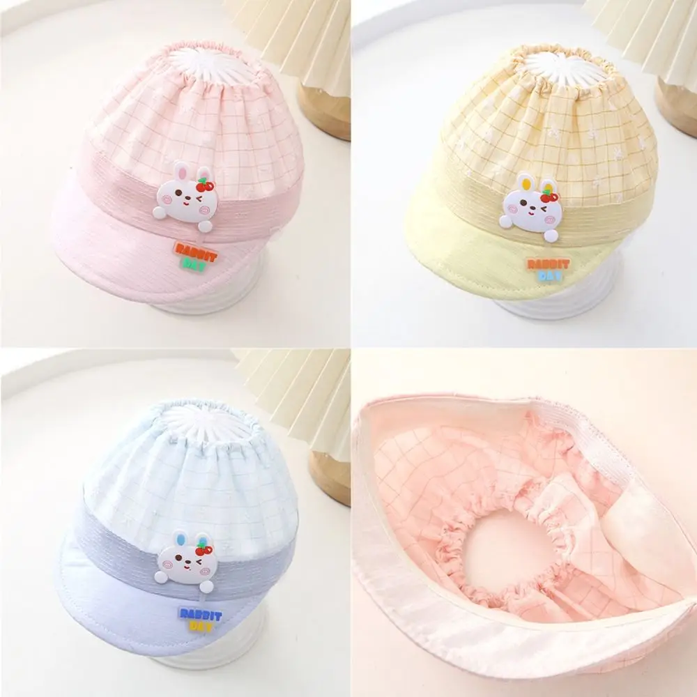 Fashion UV Protection Baby Baseball Cap Thin Breathable Cute Cartoon Empty Top Hat Soft Cotton Duck Tongue Hat Infant