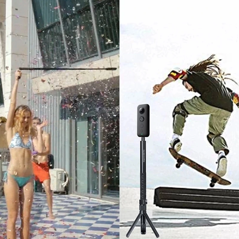 العالمي ل Insta360 X X2 X3 X4 X5 One RS R EVO Selfie عصا رصاصة الوقت يده ترايبود غير مرئية Selfie عصا ملحق