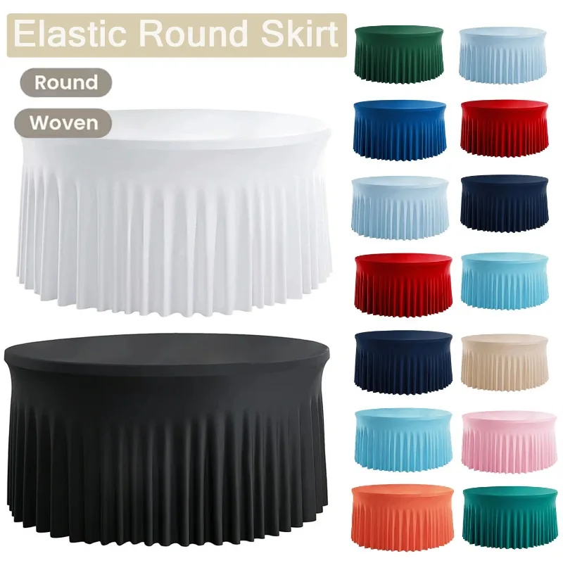 

Round Tablecloths,High-Density Black Polyester Covers, Wrinkle Resistant,for Dining,Banquets, Buffet Parties,Wedding Table Cloth