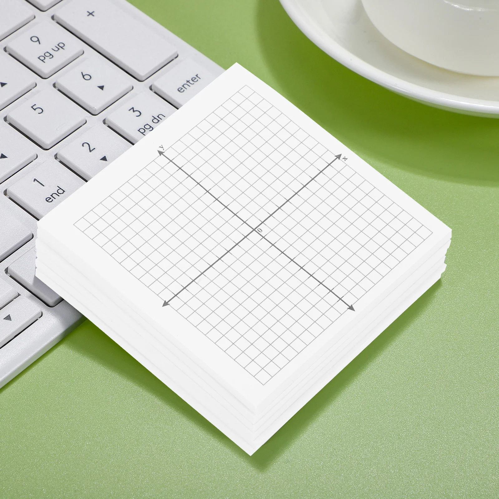 6 pcs Sticky Memo Notes Strong Adhesion Grid Design Reminder Use Cute Notepads Lined Grid Adhesive Notepads Sticky
