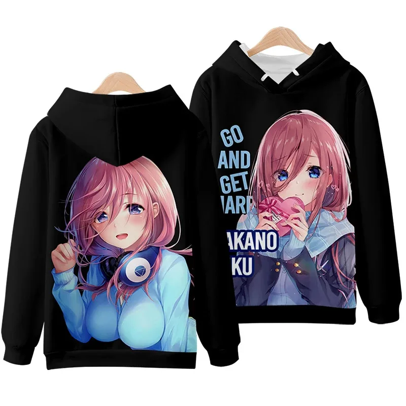 

Vivi 2025 3D толстовки The Quintessential Quintuplets толстовка для косплея аниме крутой свитшот с принтом Nakano Miku спортивный костюм для мужчин и