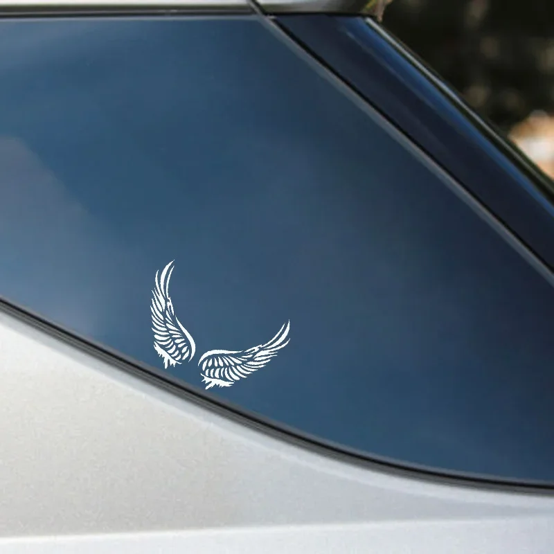 interesting and beautiful angel wings cover the body, personalized car stickers, .  vinyl accessories,12.5cm*8.6cm