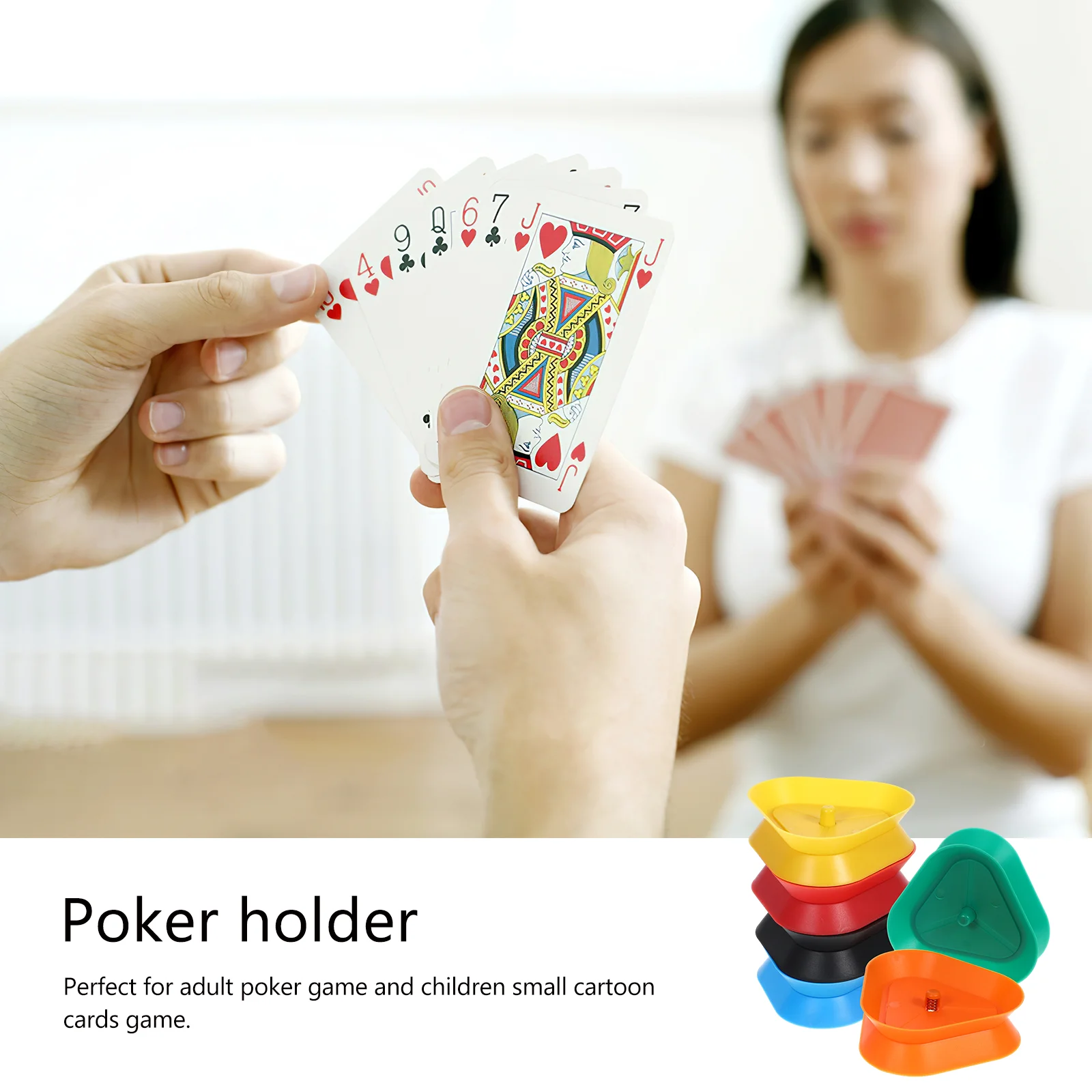 6 Pcs Deck Card Holder Man Playing Cards Lanyard Abs Booster Poker Game Supplies