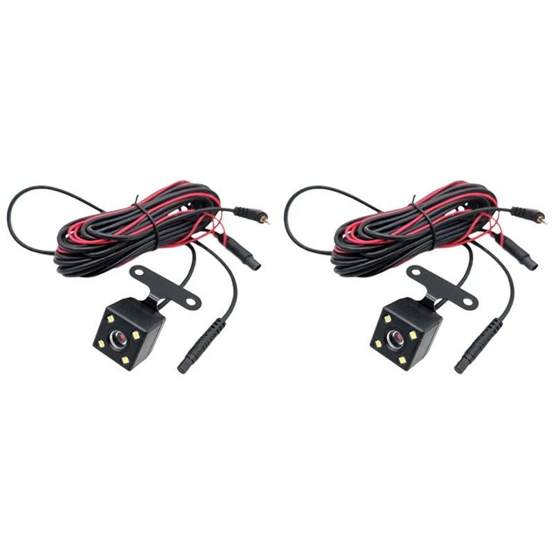 

2Pcs 5 Pin Car Rear View Camera Reverse 170 Degree Wide Angle Recording Parking Waterproof Night Vision Video Camera