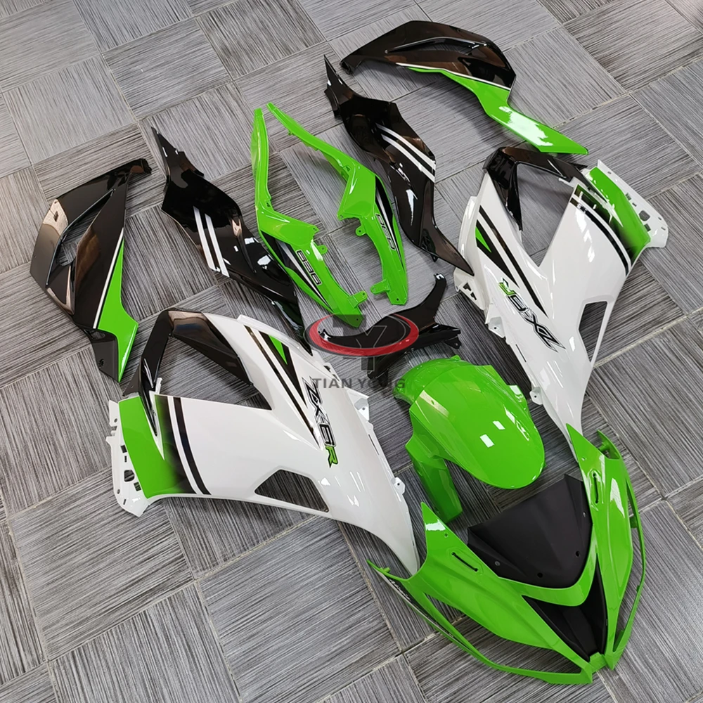 

Кузов Cowling ярко-зеленый и белый градиентные буквы для мотоцикла ZX6R 2013-2018 ZX 6R 636 полный комплект обтекателей Инжекция