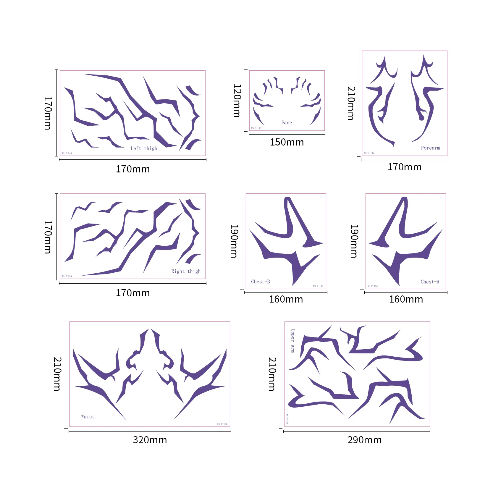 8 個 Kpop デーモンハンターズ ルミ・カン コスプレ小道具 タトゥーステッカー ルミタトゥー 悪魔化ステッカー ハロウィンパーティーギフト用