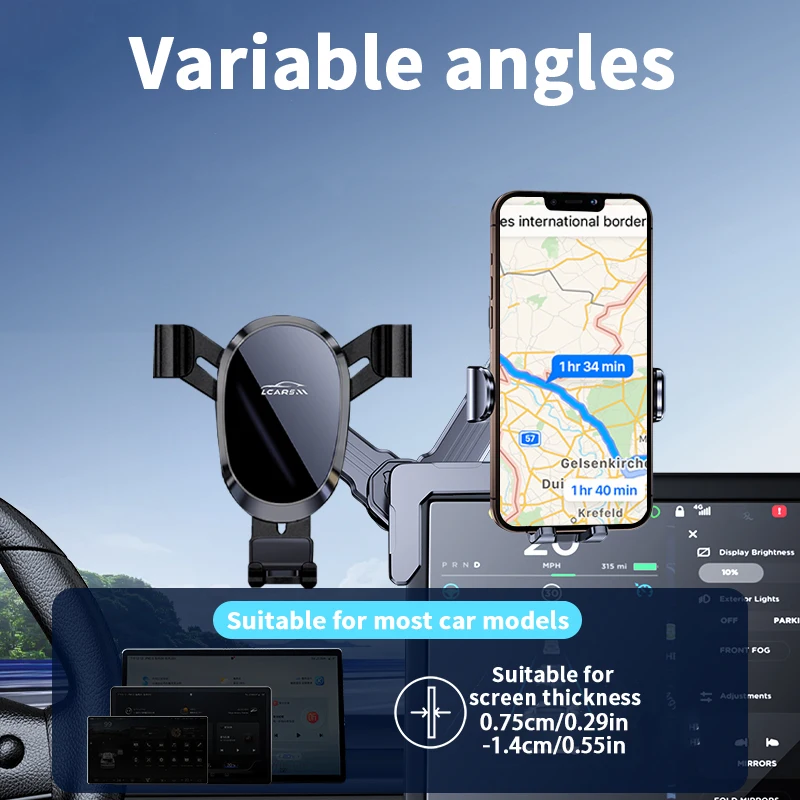 Autotelefonhalterung für Tesla Model 3, Modell und andere neue Energiefahrzeuge, Mittelscheibe, spezielle Navigation, Schwerkraft-Stützhalterung – Detail 5
