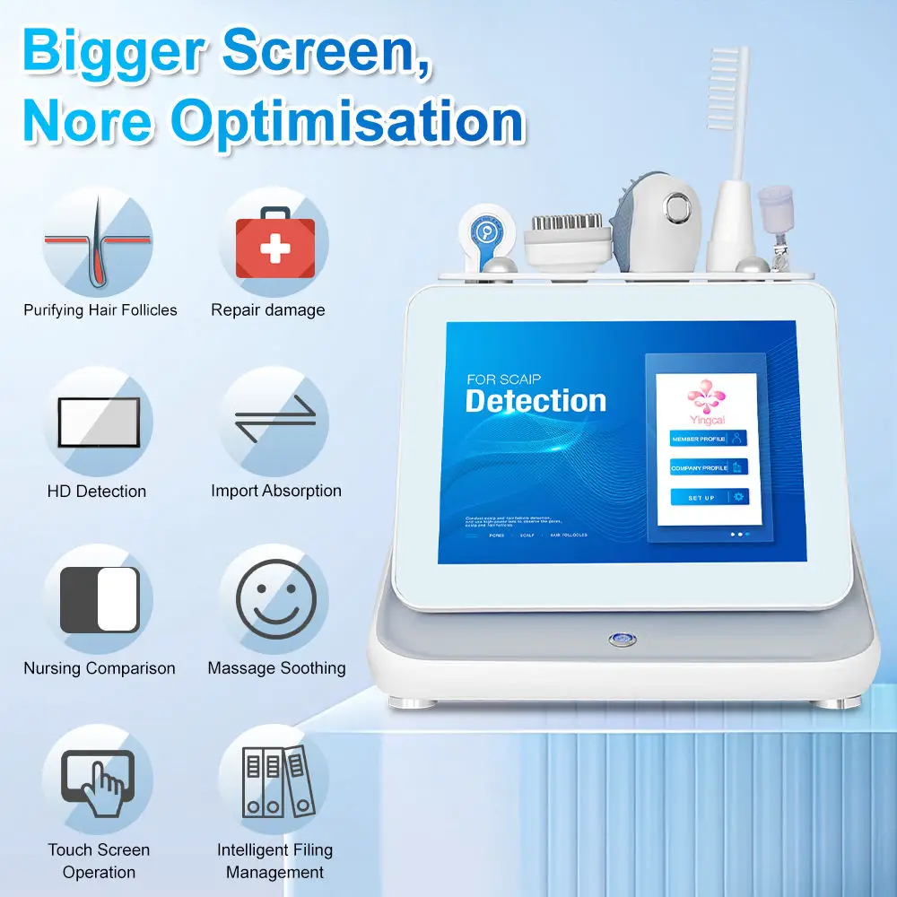 เครื่องวิเคราะห์เส้นผมและหนังศีรษะ Epilpro 5 in 1 พร้อมหน้าจอ 15.6 นิ้ว สำหรับการดูแลเส้นผมและหนังศีรษะ