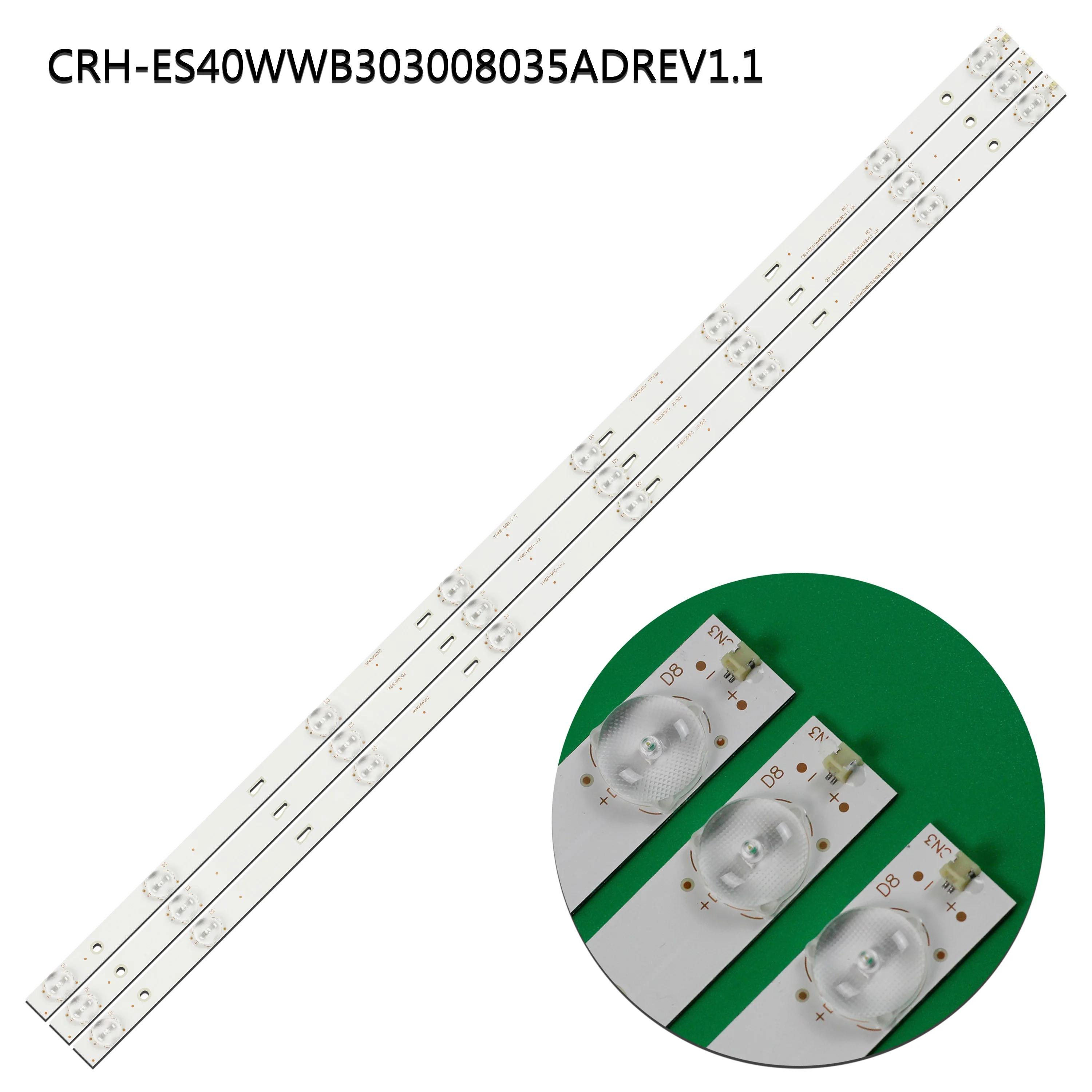 

LED Backlight For 8Lamp CRH-ES40WWB303008035AD 40L1600C 40L2600C JL.D40081330-020DS-M ECHOM-4640WW001 T40D16SF-01B T40D18SFS-01B
