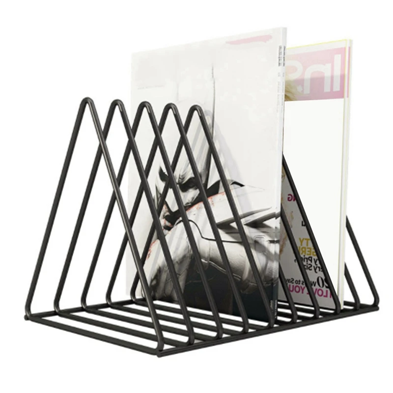 2X Vinyl Record CD Magazine Storage Rack Album Display Rack Multifunctional Vertical Creative European Art Collection