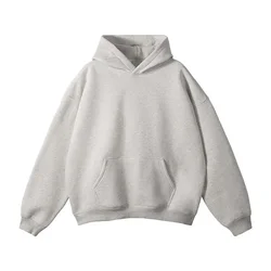 NXXTRESS 460gsm Heavy Weight Cotton Plus Velvet Hooded Sweater Men Thickened Tight Polar Fleece Pullover Hoodie Women Sweatshirt