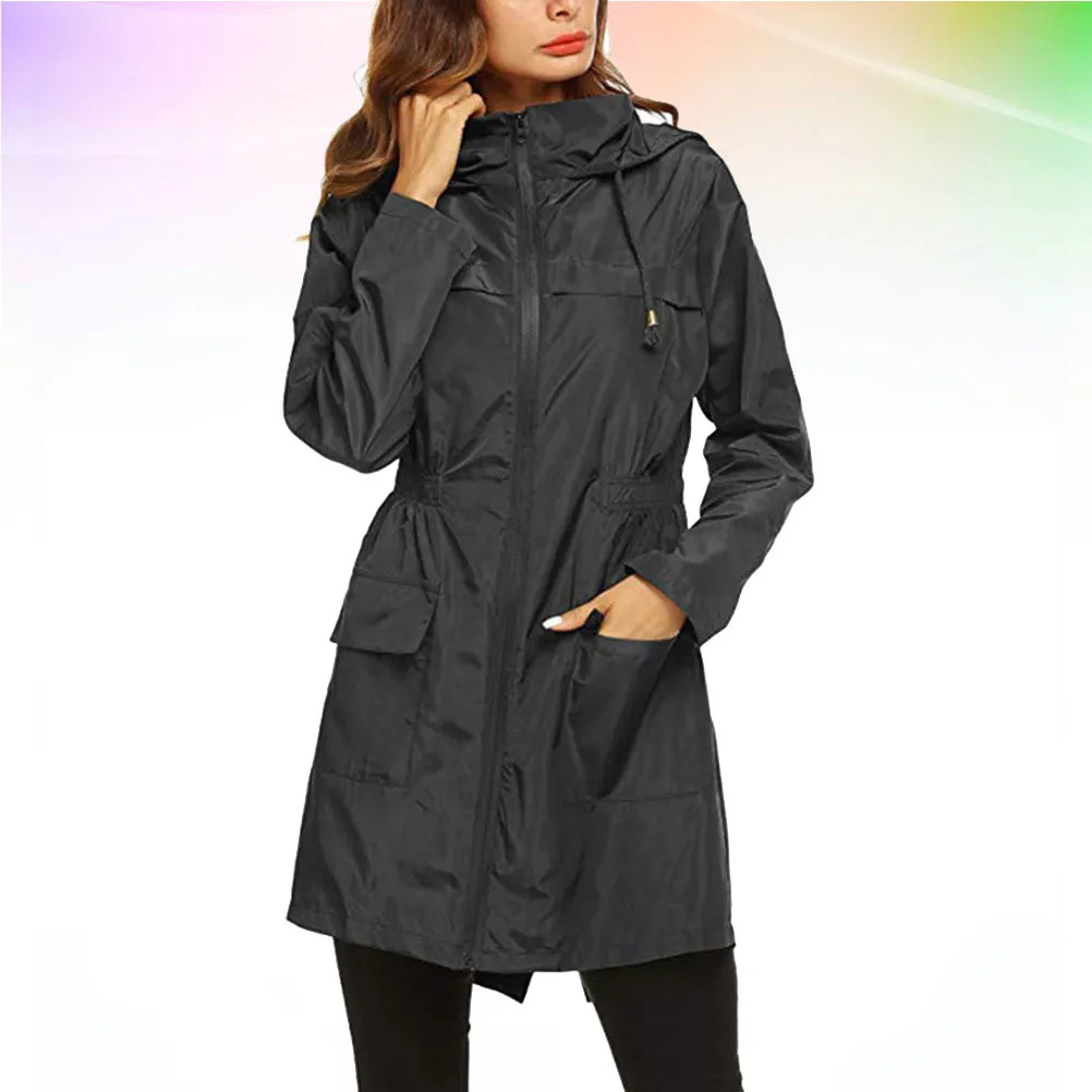 

Женская ультратонкая водонепроницаемая дышащая быстросохнущая куртка-дождевик с капюшоном для походов, кемпинга, велоспорта, путешествий, ветрозащитная