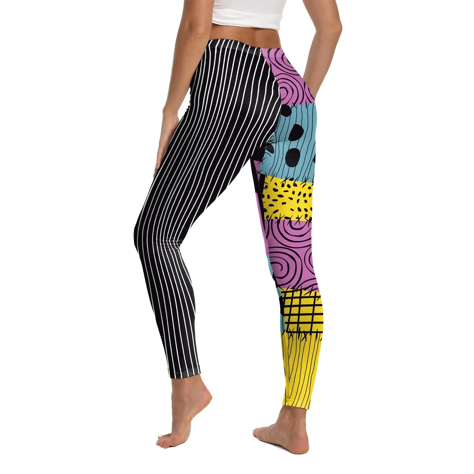 ชุดคอสเพลย์ฮาโลวีนใหม่ กางเกงเลกกิ้งสไตล์ซัลลี่ สำหรับผู้หญิง ชุดวันแห่งความตาย กางเกงคลุมสำหรับงานคาร์นิวัล ปาร์ตี้ ชุดโกธิค