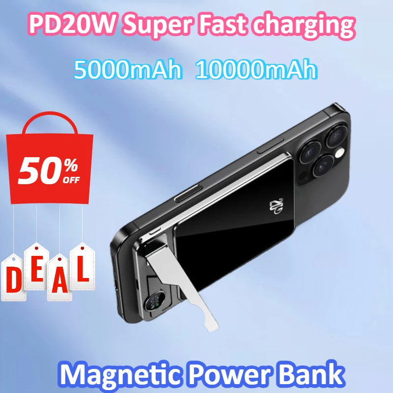 

PD20W 10000mAh Magnetic Power Bank Super Slim Wireless Fast Charging External Battery for IWtach MagSafe PowerBank for IPhone