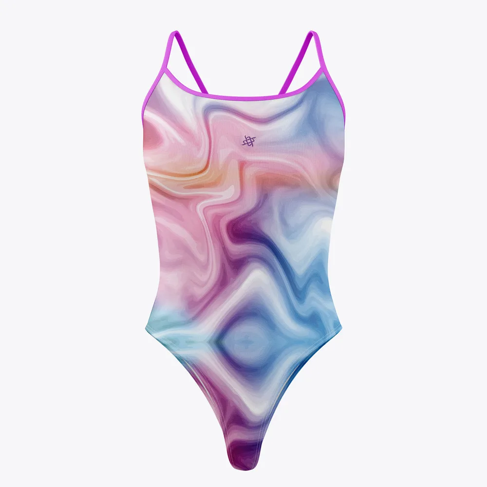 Swimsuits Women One-piece Sexy Back Swimsuit Open Water Functional Training Swimsuit Summer Surf Deck Comfortable Swimminggown