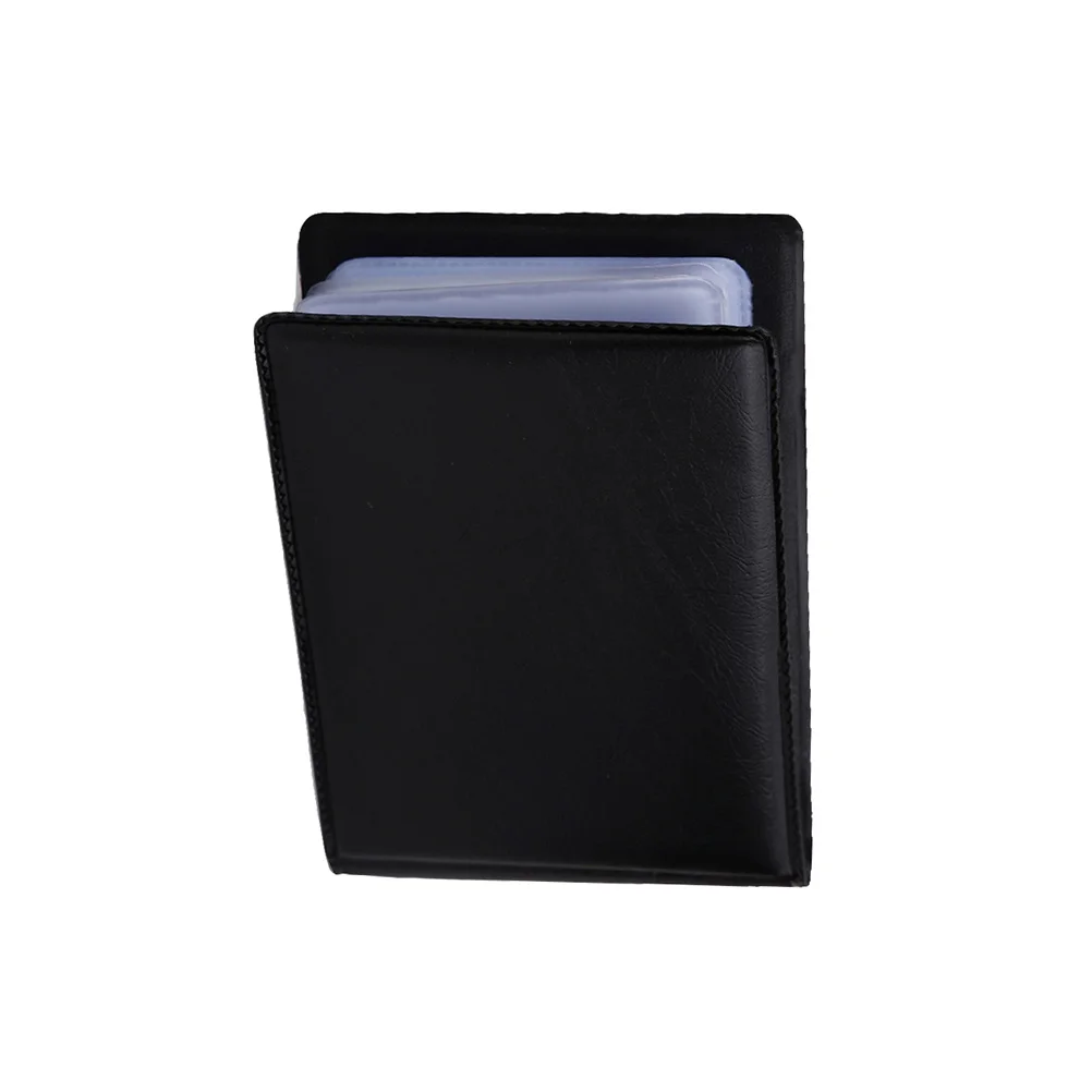

180 Sheets 18.5X10.8Cm Pu Business Card Holder Hardcover Organizer For Name Id Credit Cards Storage Case Black