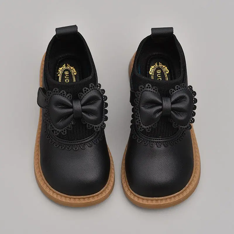 2026 Spring Autumn New Girls Leather Princess Performance Shoes for Kids Soft Sole Children's Fashion Footwear