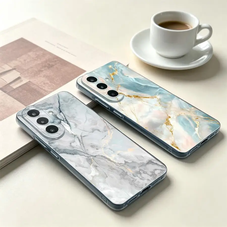 Marble Gold Case for Samsung Galaxy A26 A24 A14 A16 A33 A52 A56 A50 A36 A27 A54 A15 A55 A23 A52 A31 A34 A35 A25 A51 Phone Cover