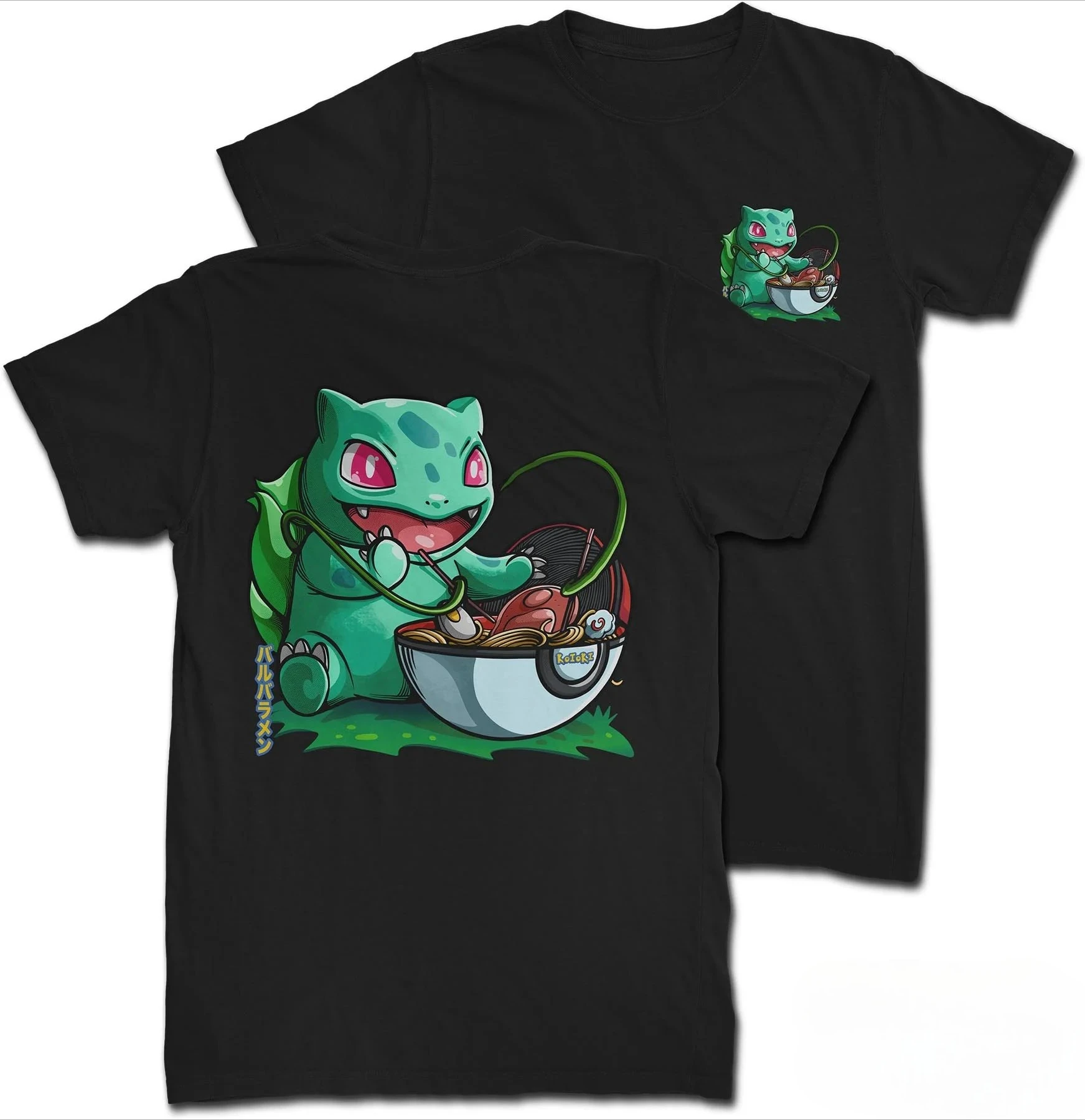 

Anime Pokémon Bulbasaur Graphic T-Shirt 100%Cotton Oversized unisex Shirt Men Short Sleeve O-Neck Daily Fashion Y2k Street Style