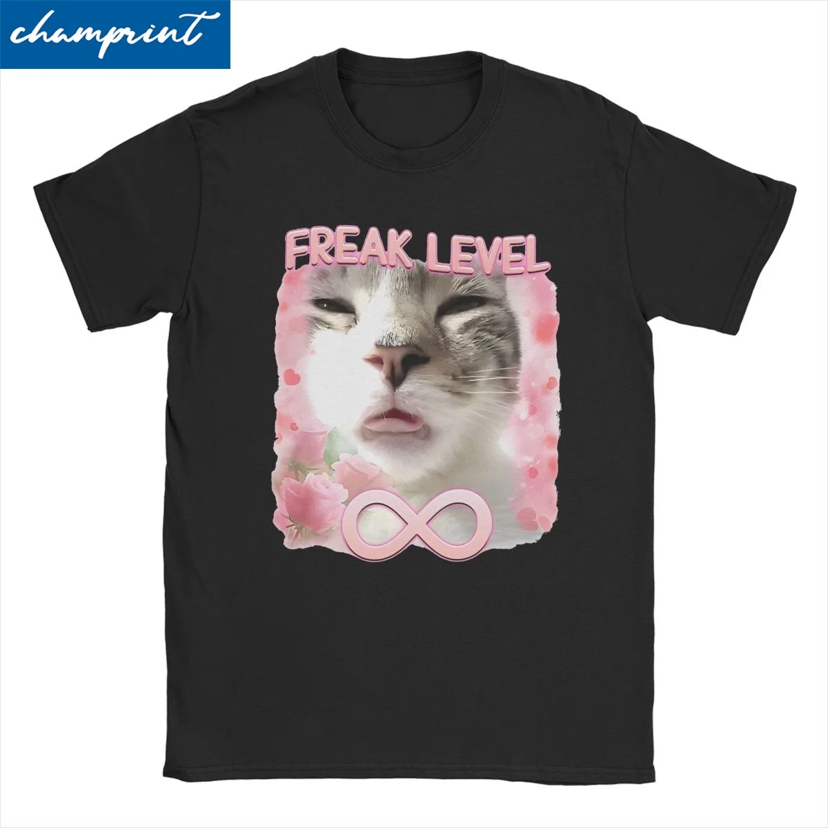 Freaky Ahh T-Shirts Men Women Diagnosed Freak Funny Cat Meme Fun 100% Cotton Tees Crew Neck Short Sleeve T Shirts New Arrival