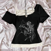Grunge Clothes Y2k Vintage Top for Women Cute Tops With Suspenders Woman Clothing Women's Corset Crop Top Sexys Harajuku Summer