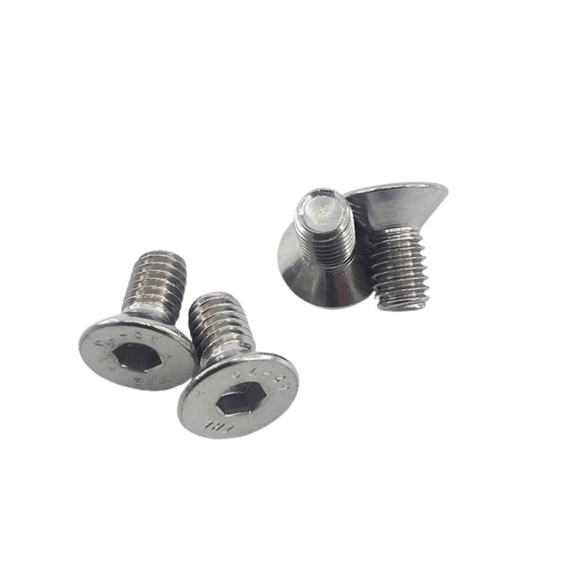 304 Stainless Steel Hex Socket Screw Countersunk Flat Bolts DIN7991 Motorcycle Metal Fasterner M2 M2.5 M3 M4 M5 M6 M8 M10 M12