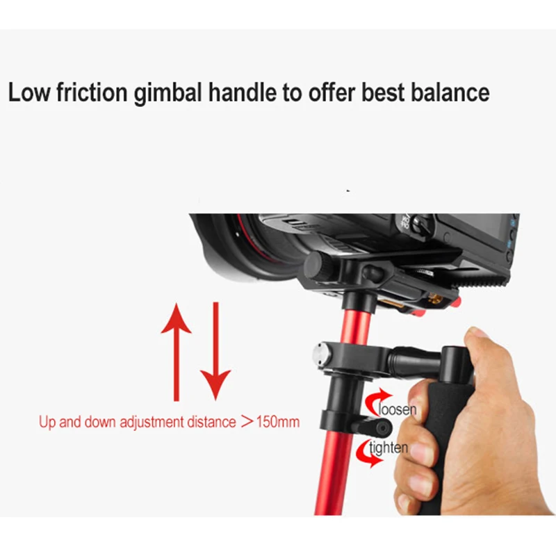 Stabilizzatore KONGJOY VS001 stabilizzatore Video portatile per Steadycam Steadicam per stabilizzatore cardanico per fotocamera Canon Nikon Sony DSLR