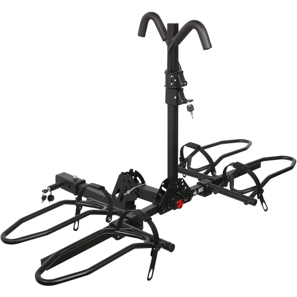 

Secure 2-Bike Hitch Rack for Cars, SUVs, and Trucks - Compatible with Fat and Mountain Bikes