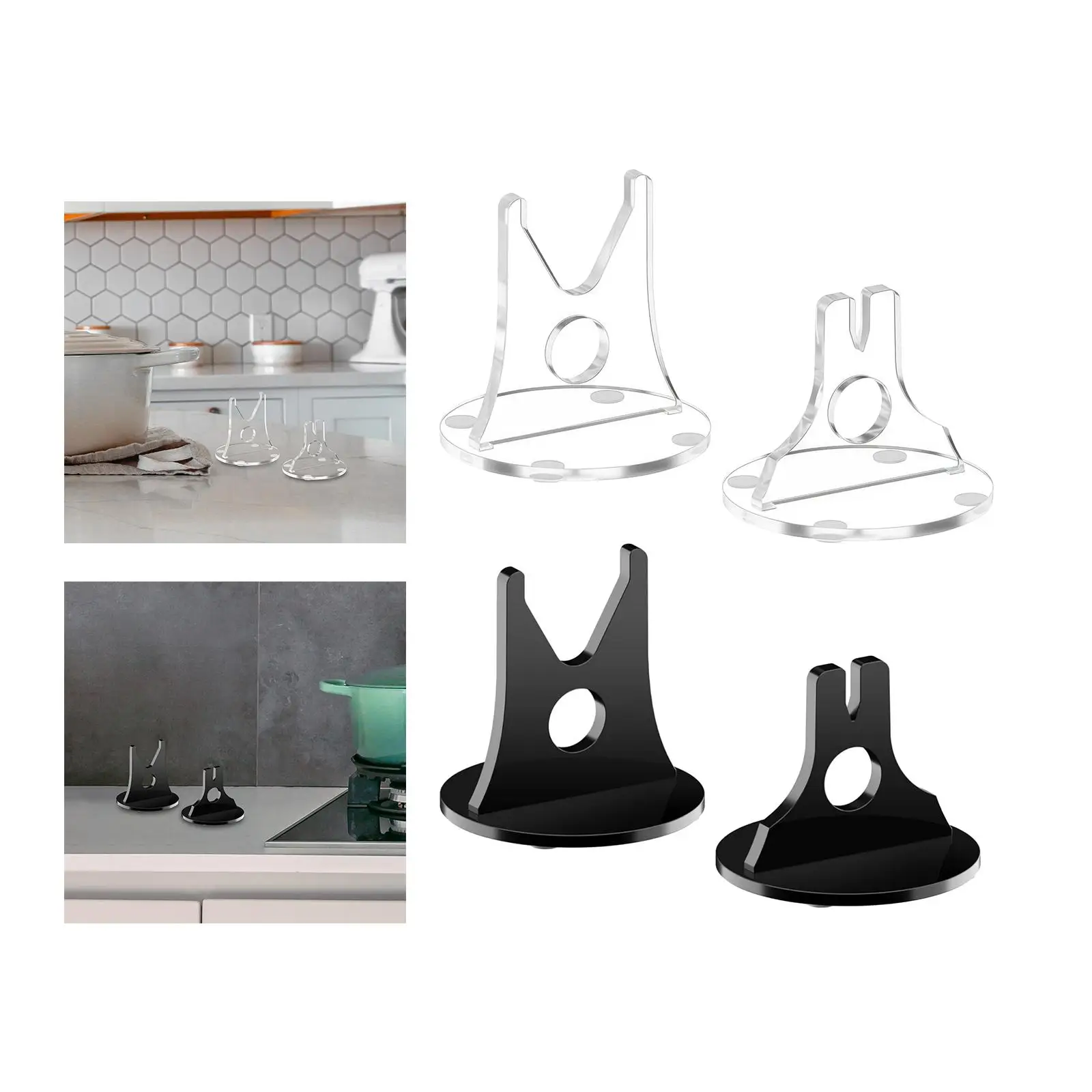 Clear Acrylic Collections Stand Thick Base Knife Showcase Tabletop Storage for Kitchen and Living Room