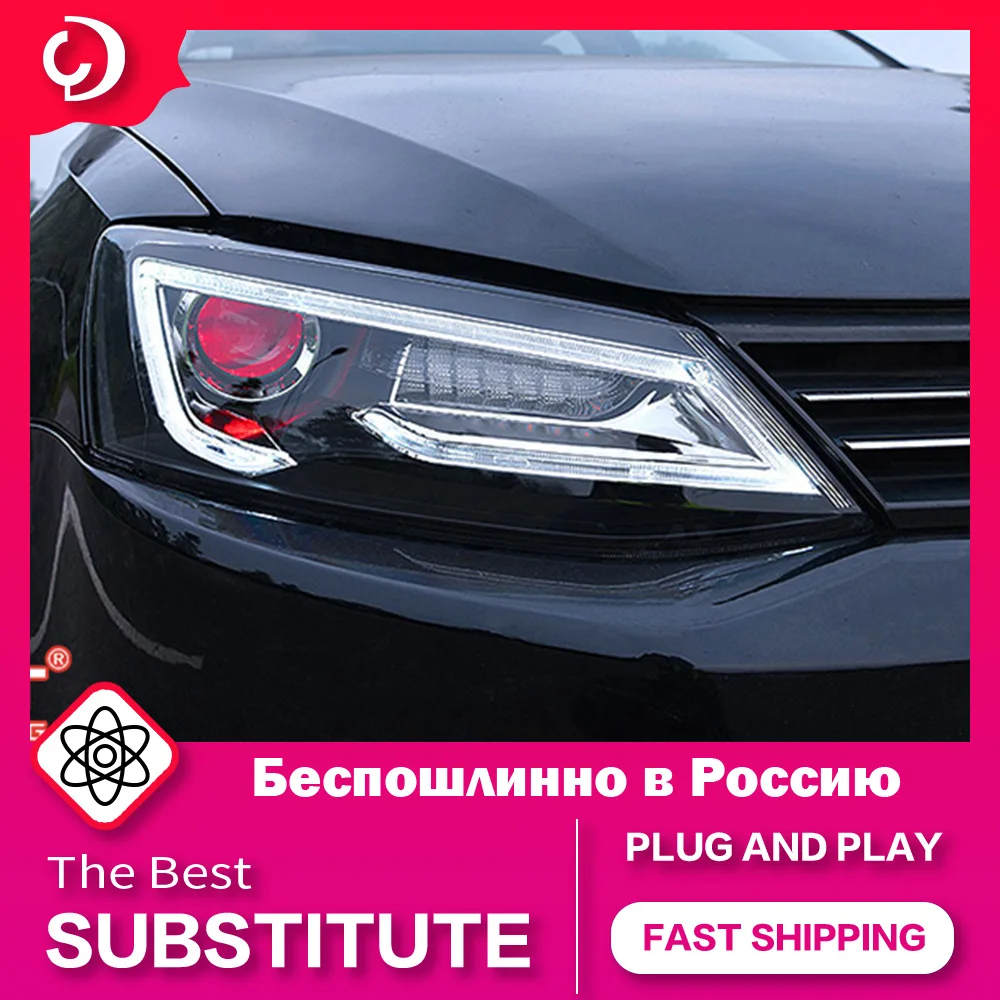 Car Headlights for VW Jetta MK6 MK7 2012-2016 LED DRL Foco for Head Lamp Turn Signal Led Projector Lens Auto Accessories