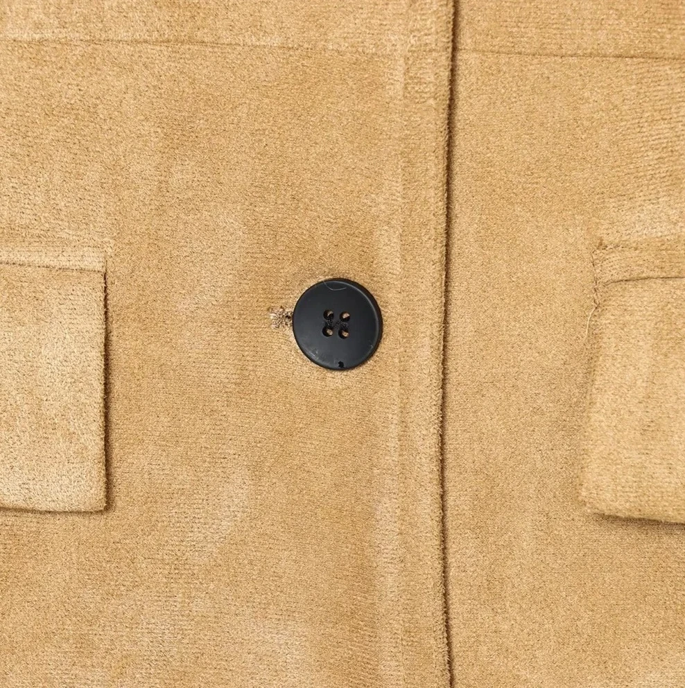 เสื้อแจ็คเก็ตสูทแขนยาวทรงเข้ารูป ผ้าหนังกลับลายขนสัตว์เทียม สำหรับฤดูหนาว ดีไซน์แฟชั่นใหม่สำหรับผู้หญิง อุ่นสบาย