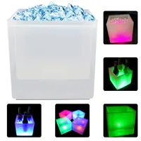 Durable ice bucket, double-layer design with water filter holes, 3.7 qt capacity, corrosion-resistant PP, lightweight and