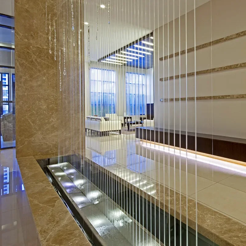 Custom 3D Stainless Steel Water Curtain Indoor Outdoor Rain Fall Waterfall Wall for Garden Decoration