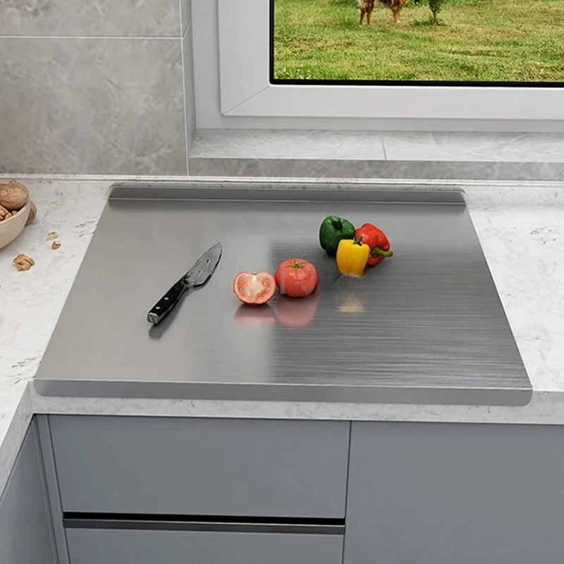 Large Pastry Mat Kitchen Bakery 316 Stainless Steel Chopping Board Anti Bacterial Panel Rolling Dough Board Chopping Thickened