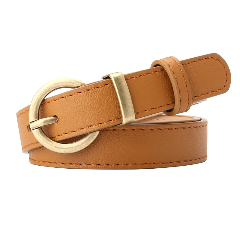 New 2.4cm Belt Women Leather Belts for Women Pin Buckles Red Black Camel Waist Ladies Belt for Wholesale Drop Shipping