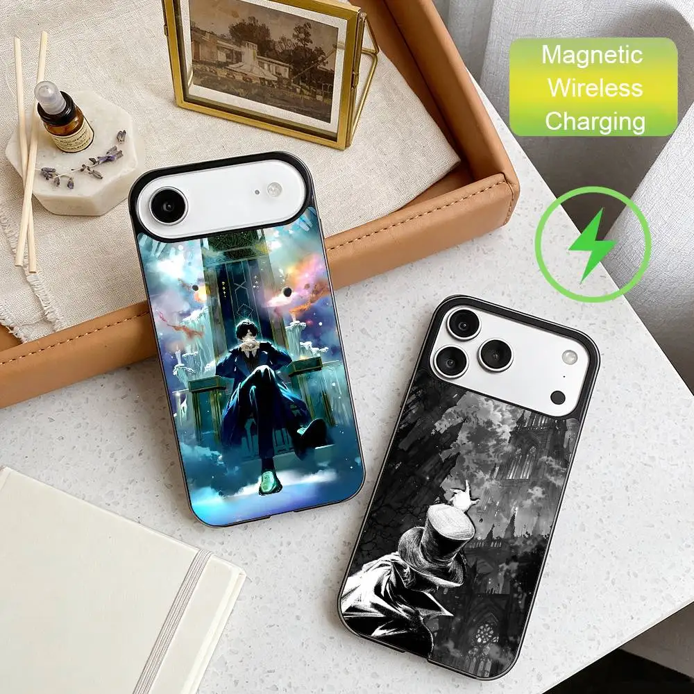 

L-Lord of the mysterles Phone Case For iPhone17,16,15,14,13,12,11 Max Black Wireless Charging Protecitve Cover