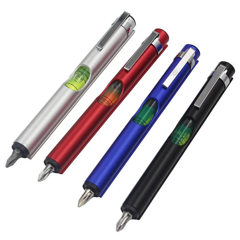 Pocket Screwdriver 2 IN 1 Pen Style Magnetic Screw Driver with Level Bubble Easy To Read Good Gifts 5mm Slotted & Phillips Head