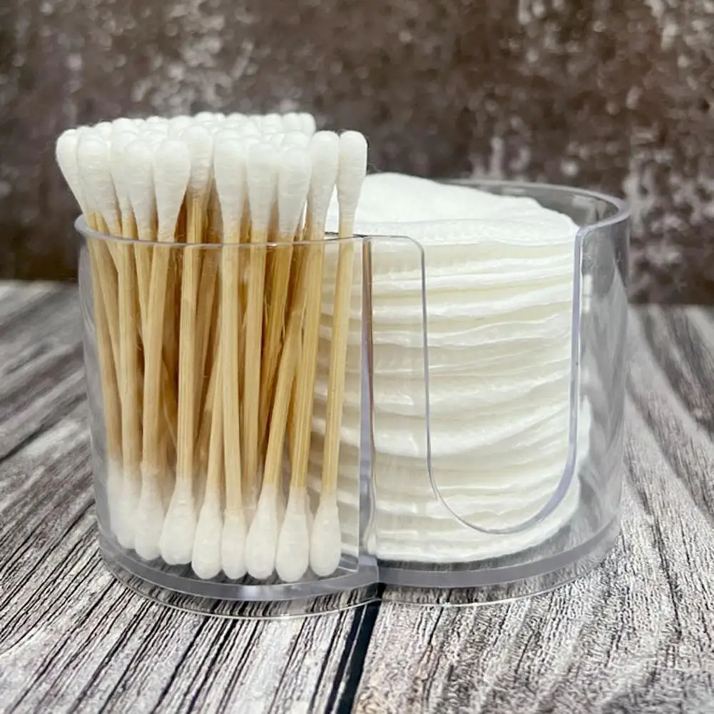 Scatola portaoggetti Dispenser compatto per filo interdentale organizzatore per contenitori in cotone per accessori per il bagno soluzione di stoccaggio della capacità