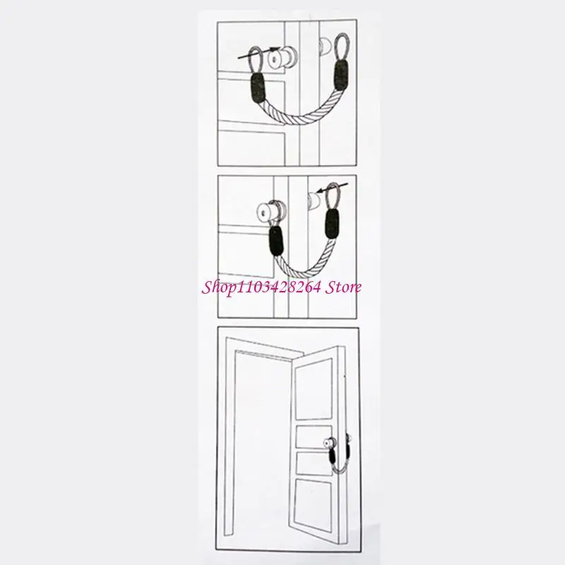 سلك إيقاف باب أمان الأطفال بطول 60 سم، حبل من القطن والبوليستر يبقي الباب مفتوحًا آمنًا مع سهولة التركيب #4