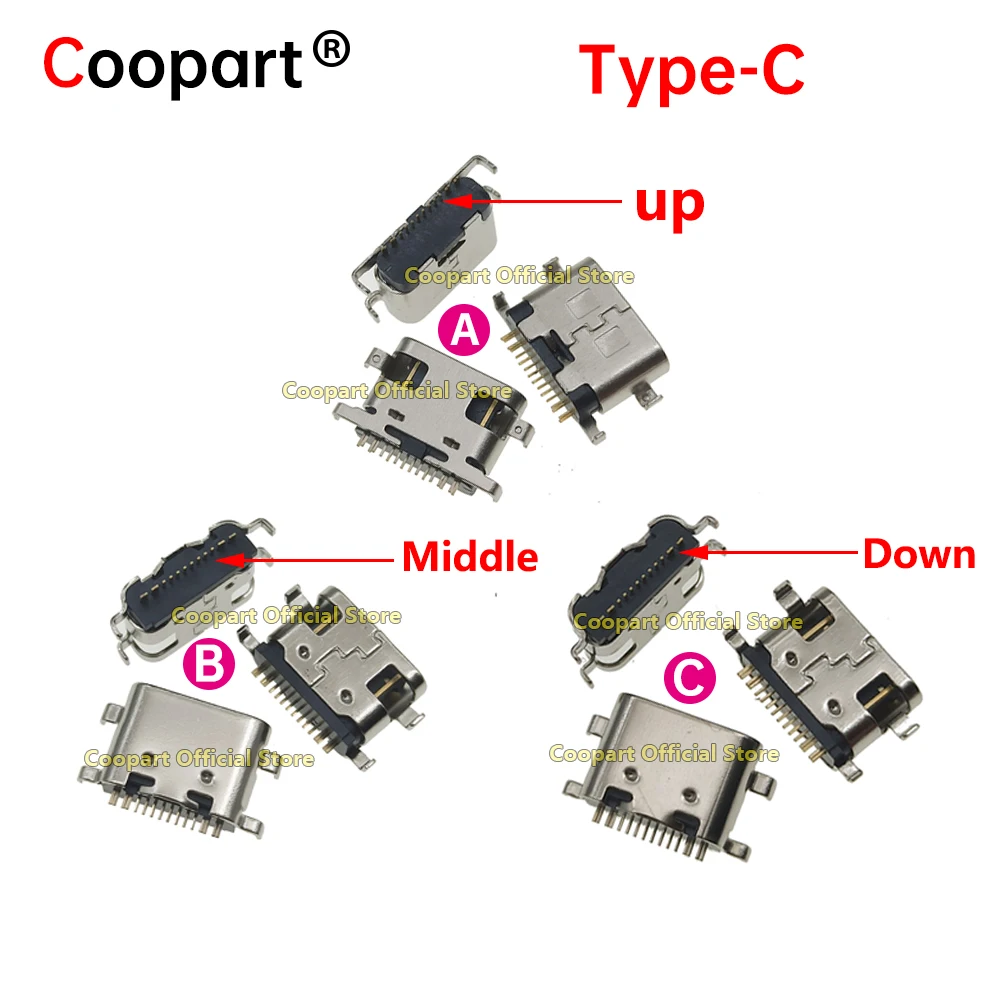 2 sztuk USB 3.1 typ C złącze 16 Pin 12P kobieta SMT Tab jack wersja gniazdo dla Ulefone moc 5 MTK6763 Octa Core 6.0 / iPlay 40