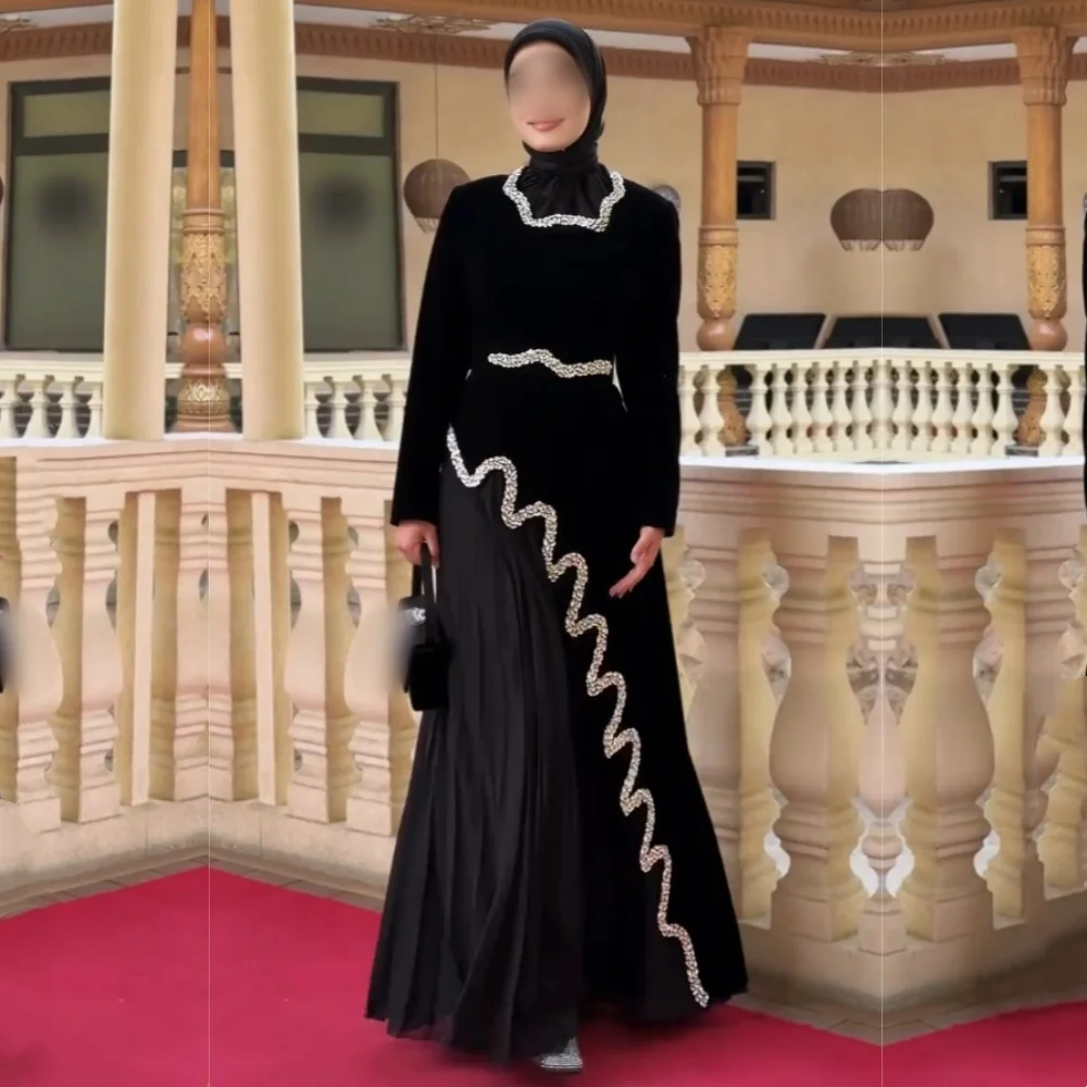 

Индивидуальный трикотаж со стразами, блестящие трапециевидные платья на заказ, черные длинные платья, женские роскошные вечерние элегантные вечерние свадебные платья