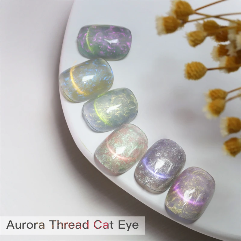 1pcs Gel Nail Auroral Thread Cat Eye Gel Polish Magnetic Chameleon Nail Gel Lak Manicure Varnish Nail Art Tool 15ml