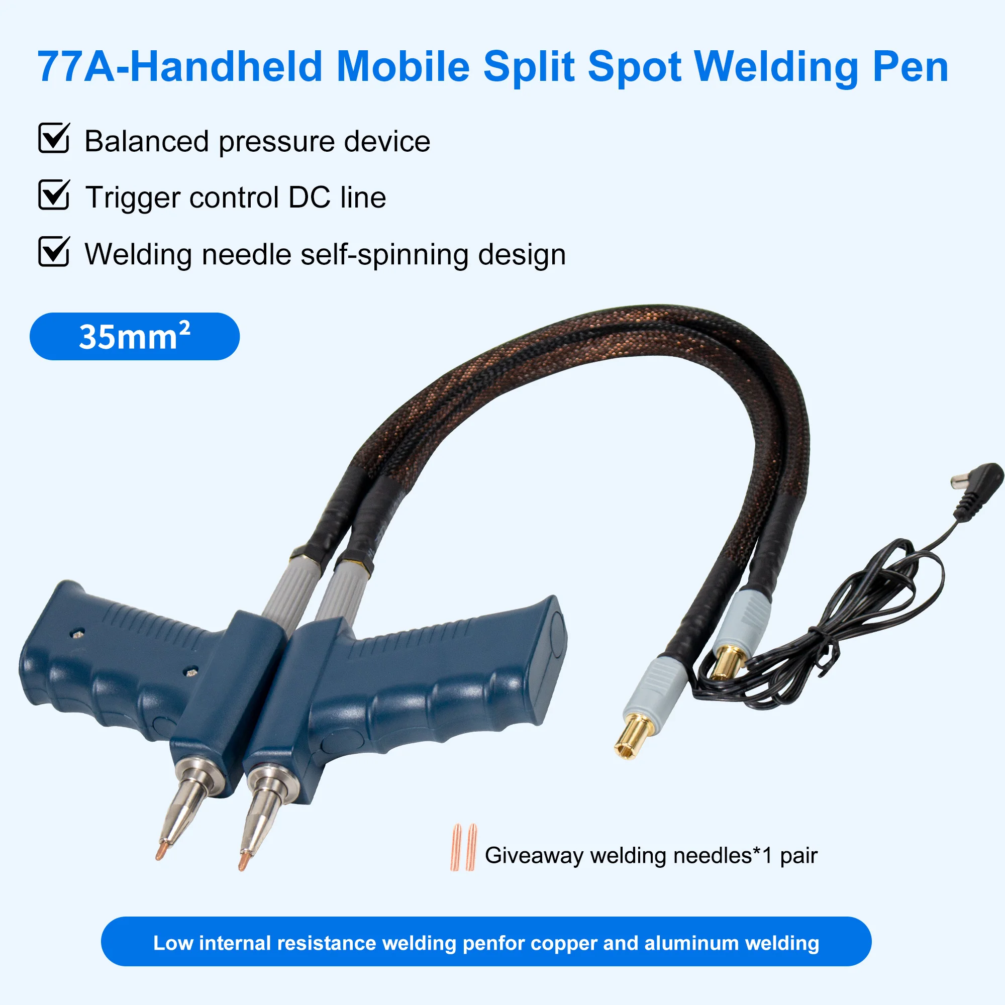 77A Split Handheld Mobile Spot Welding Pen for  Battery Match 801H/811A/811H Spot Welding Machine